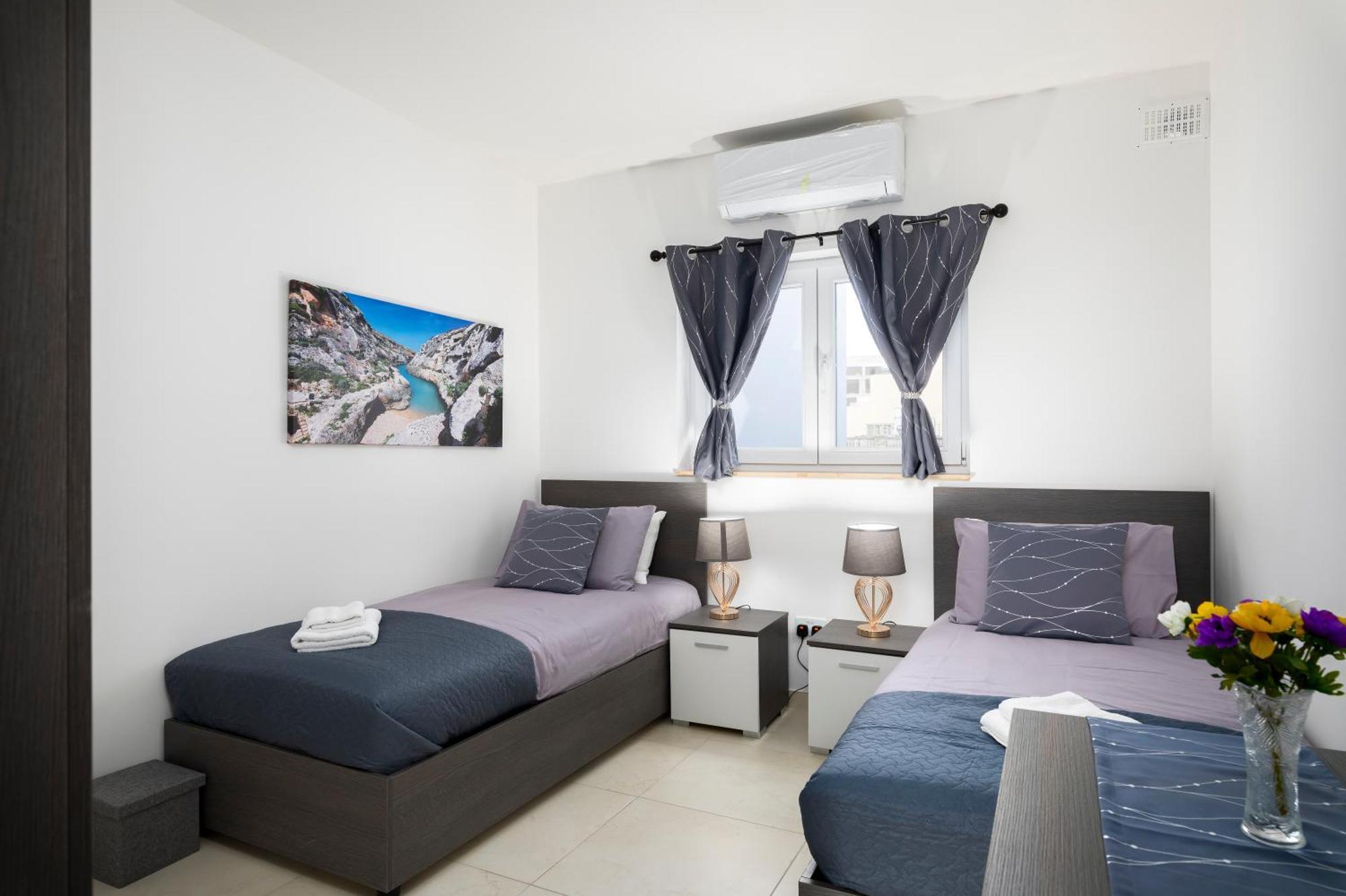 Modern & Spacious 2Br Apartment With Country Views - Close To Xemxija Bay 圣保罗湾城 外观 照片